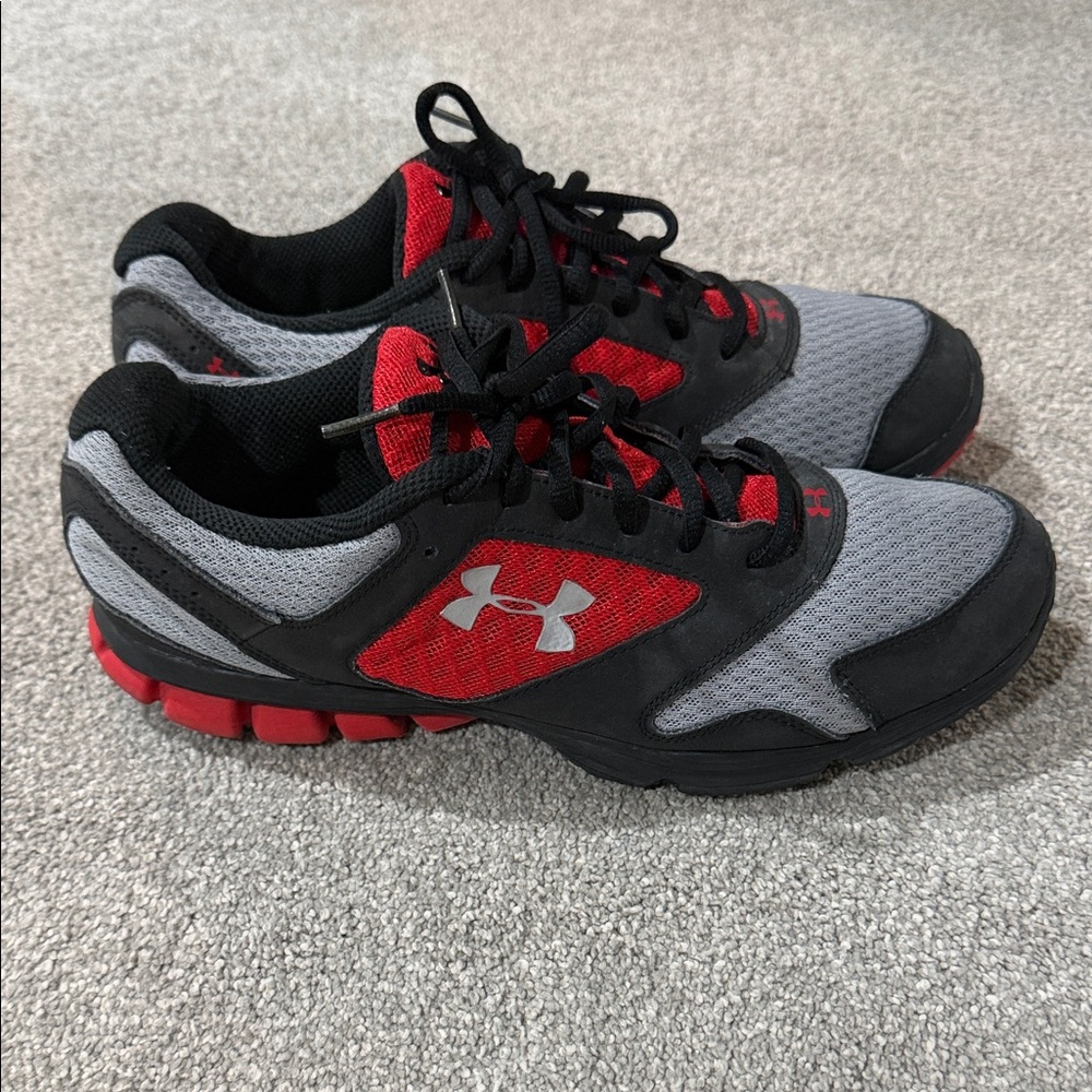 Under Armour Men's Red, Black, and Gray Athletic Shoes - Picture 1 of 6